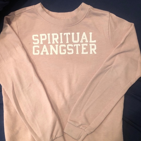 Spiritual gangster blush colored sweatshirt - Picture 1 of 3
